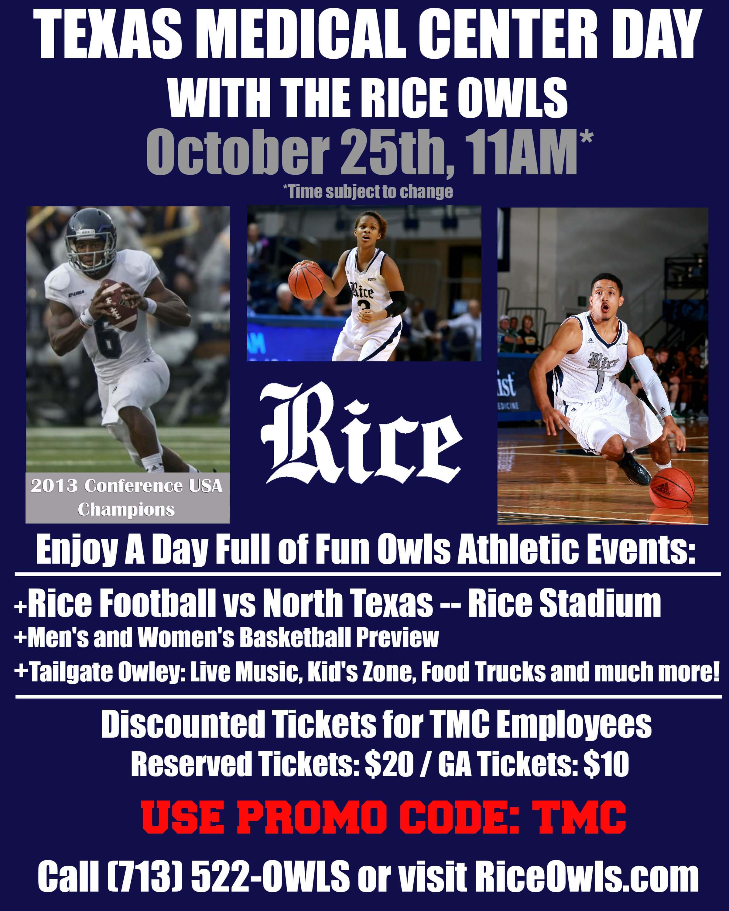 10-25 Med Center Day with Rice Athletics