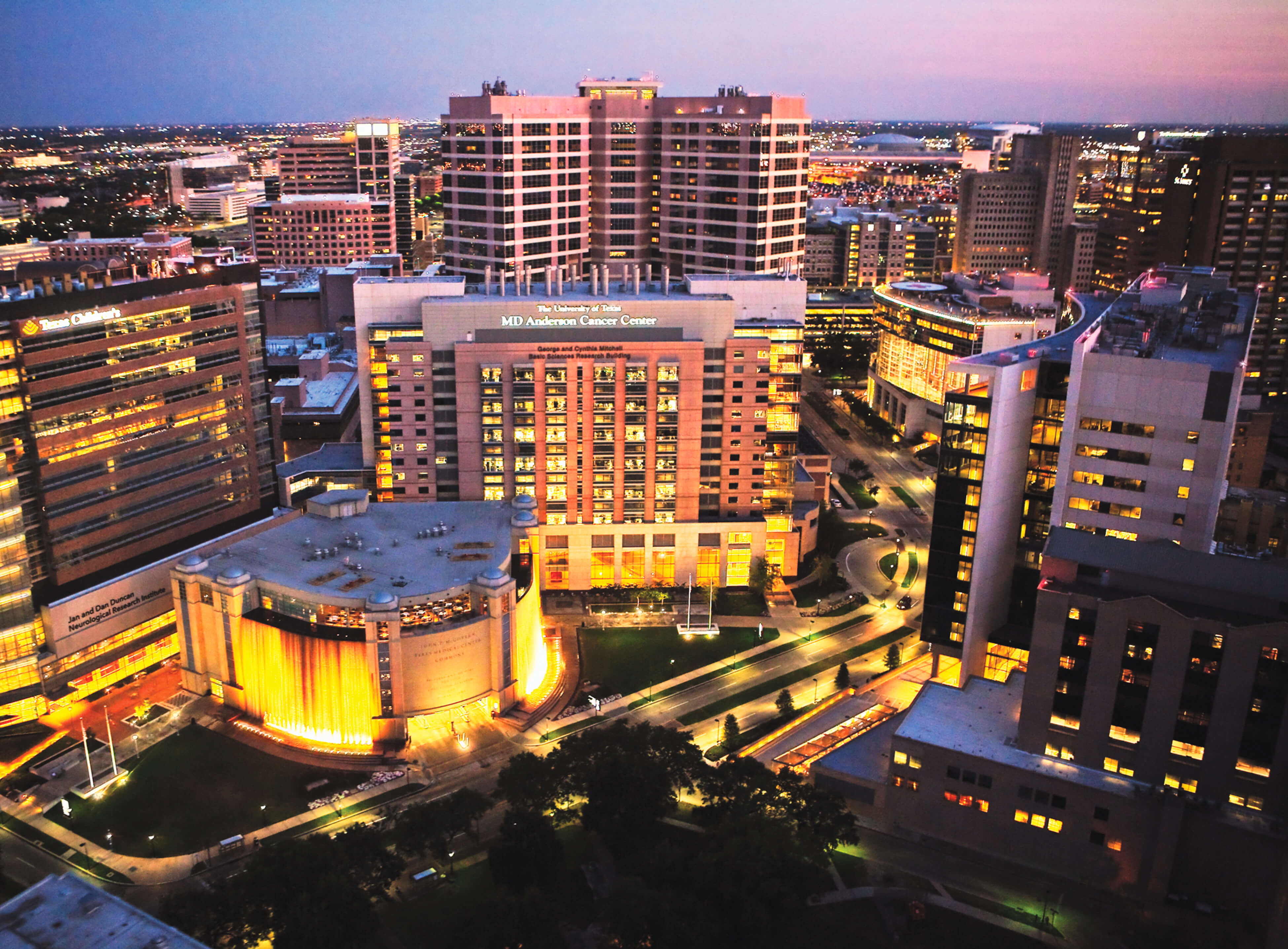 Today, the Texas Medical Center has 54 member institutions, composed of 27 government agencies and 27 not-for-profit health care facilities. This past year, 7.1 million patients visited institutions within the Texas Medical Center. (Credit: Texas Medical Center)