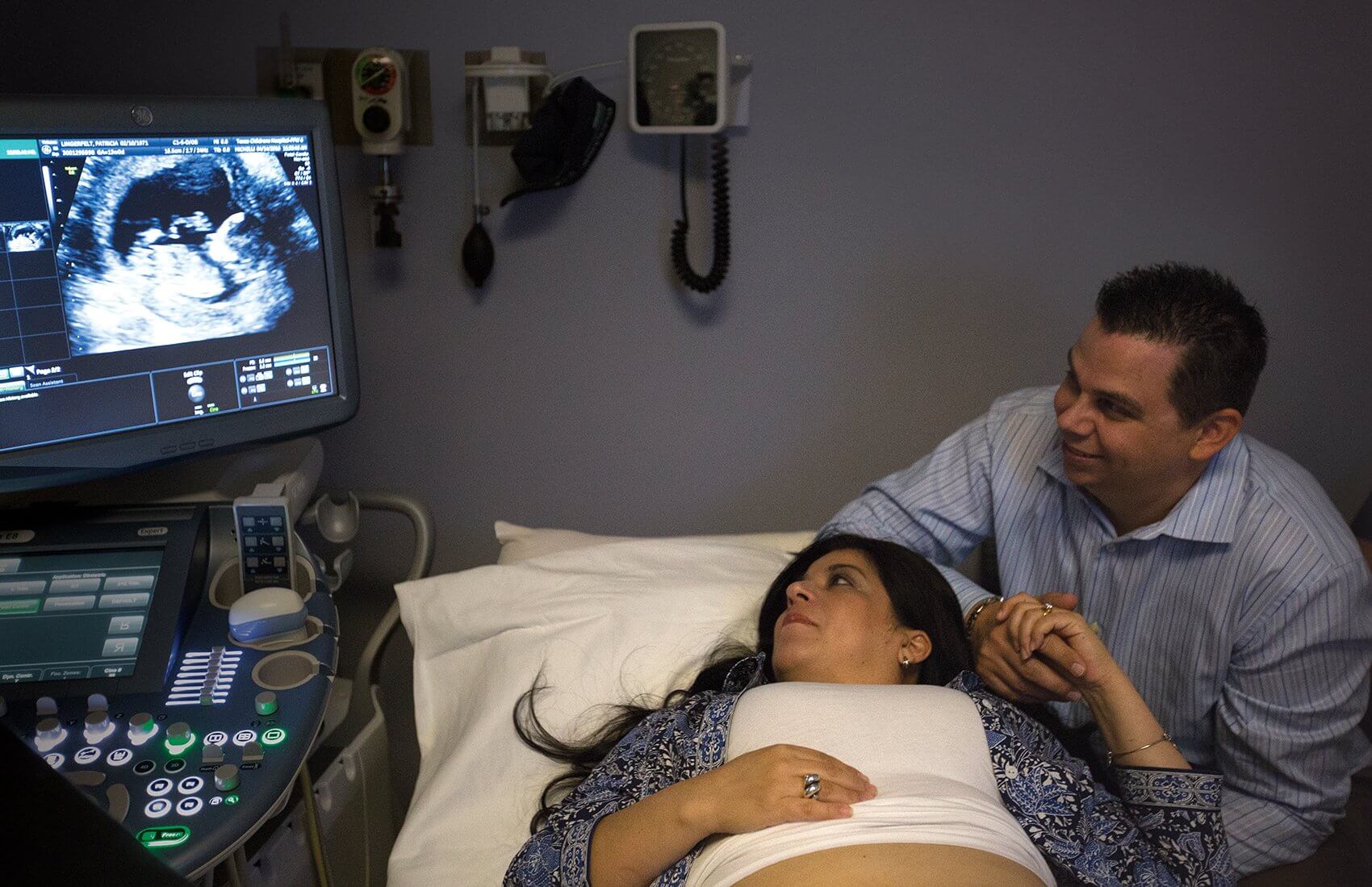 Patricia and Michael Lingerfelt at their 13-week ultrasound.