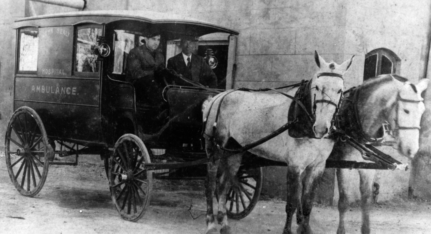 A John Sealy Hospital ambulance pictured in 1910.