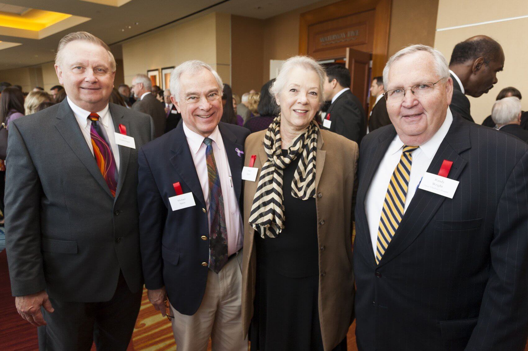 Bert Gumeringer, Michael and Mary Speer, and Randy Wright, executive vice president of Texas Children’s Hospital (Credit: John Lewis Photography)