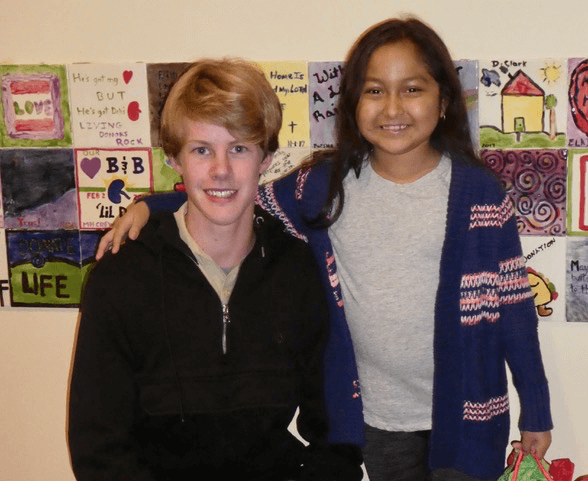 Jesse McMillan and Ximena Hernandez at Nora's Home. (Photo courtesy of Sally McMillan)