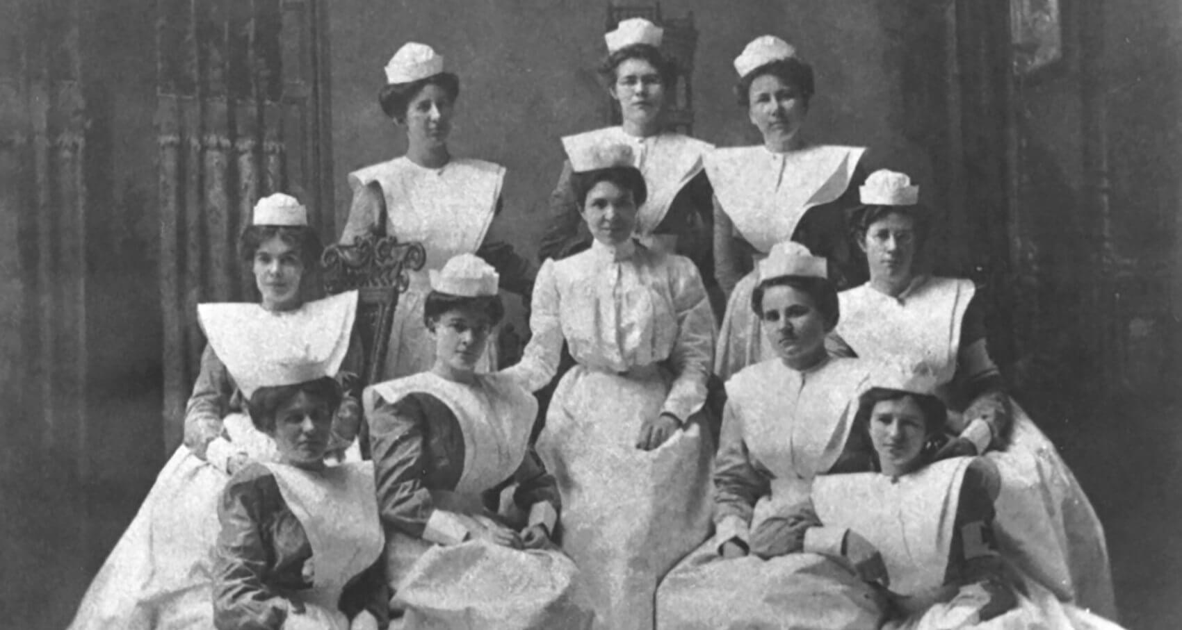 The John Sealy Hospital Training School for Nurses joined UTMB in 1896, becoming the first university-affiliated nursing school in the U.S.