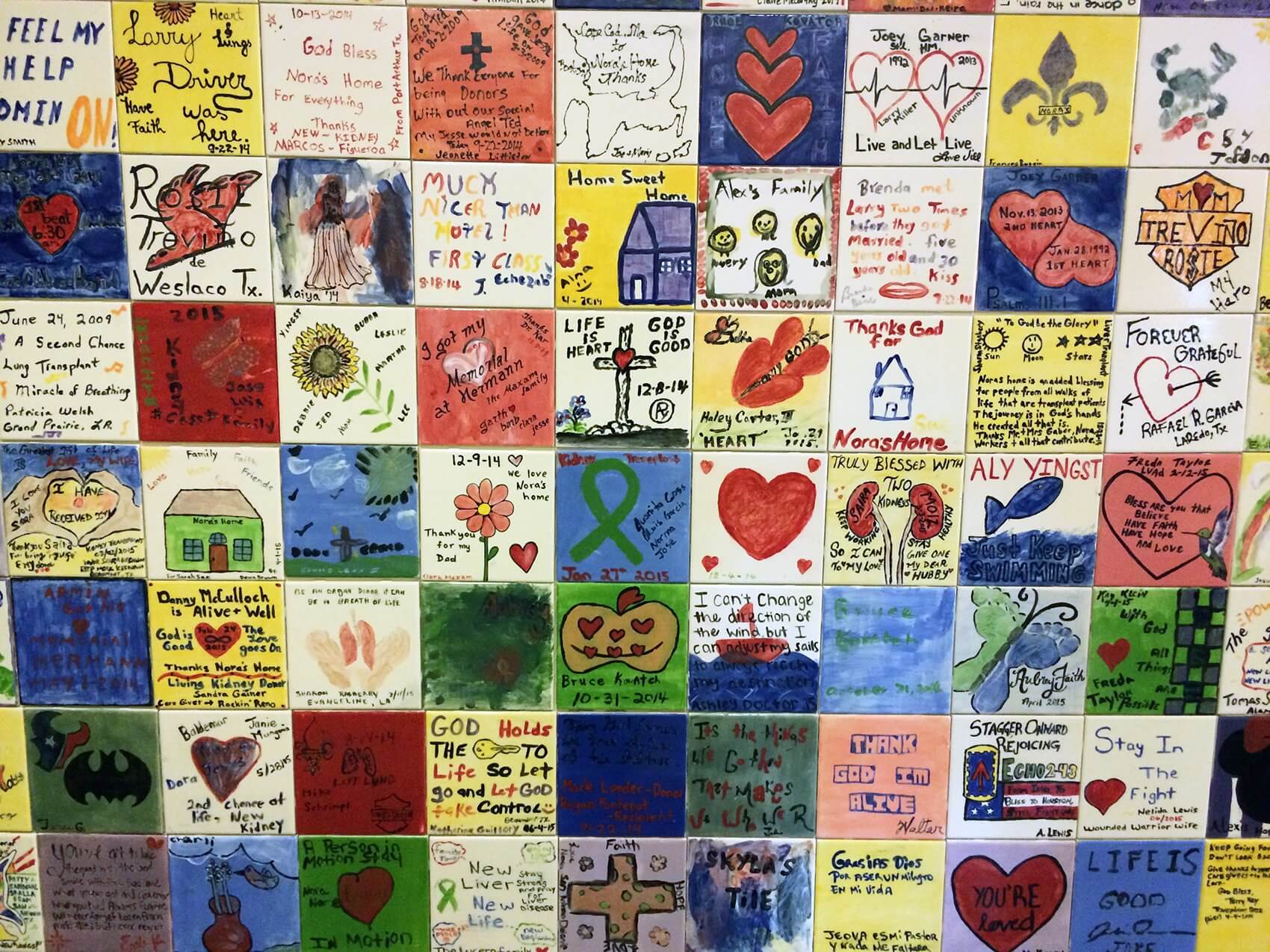 Nora's Home staff hopes the tile wall will continue to grow and brighten the halls of Nora's Home.