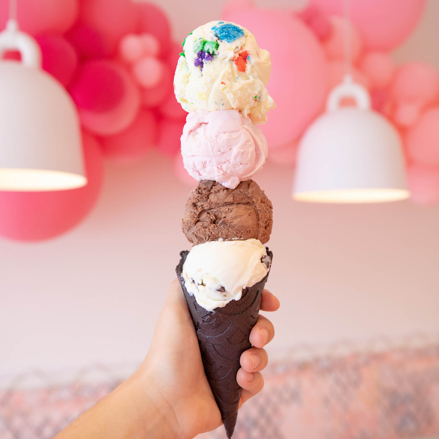 Scoops from Flower & Cream artisan ice cream shop on Holcombe Boulevard. (Courtesy photo)